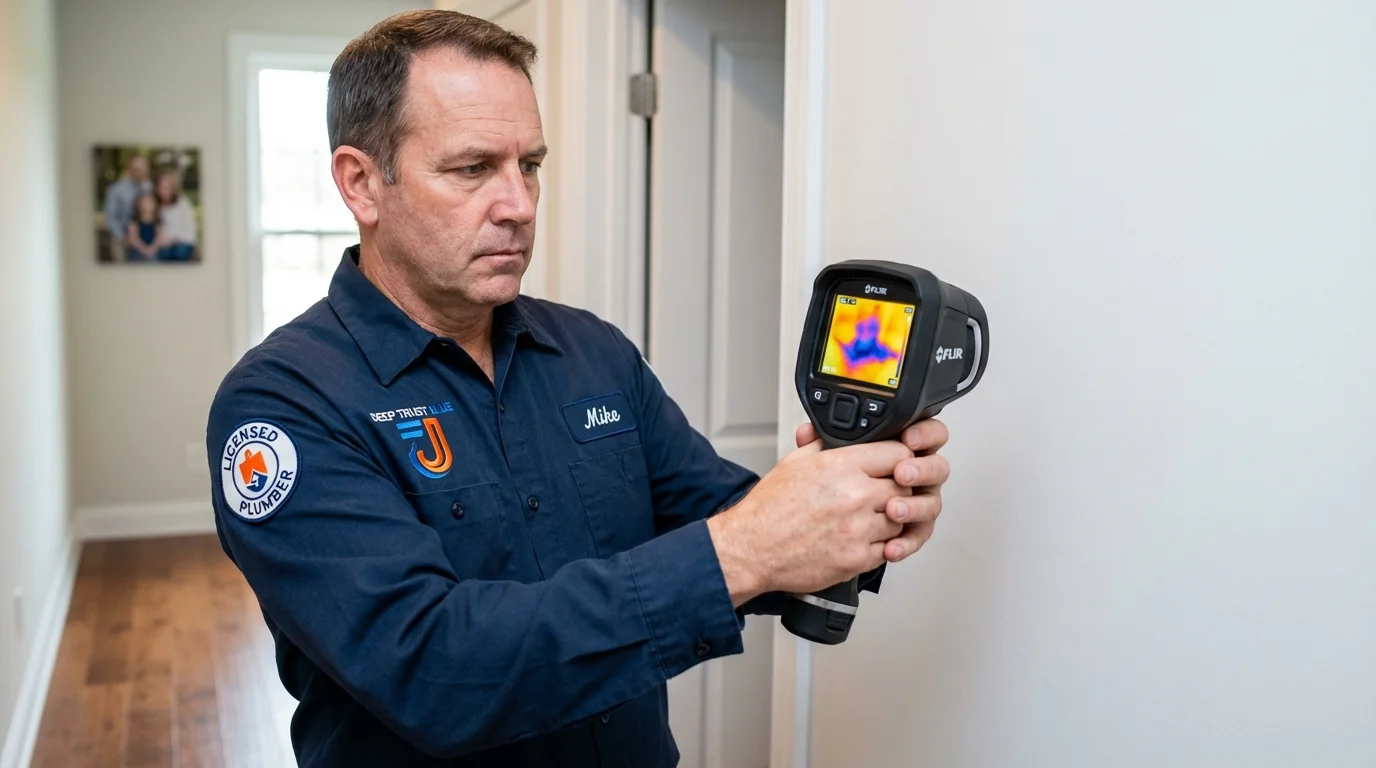 Thermal imaging leak detection by Johns Plumbing LLC in Gramercy